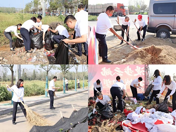 霍邱项目开展“卫生大扫除，，，，，党员我先行”主题活动
